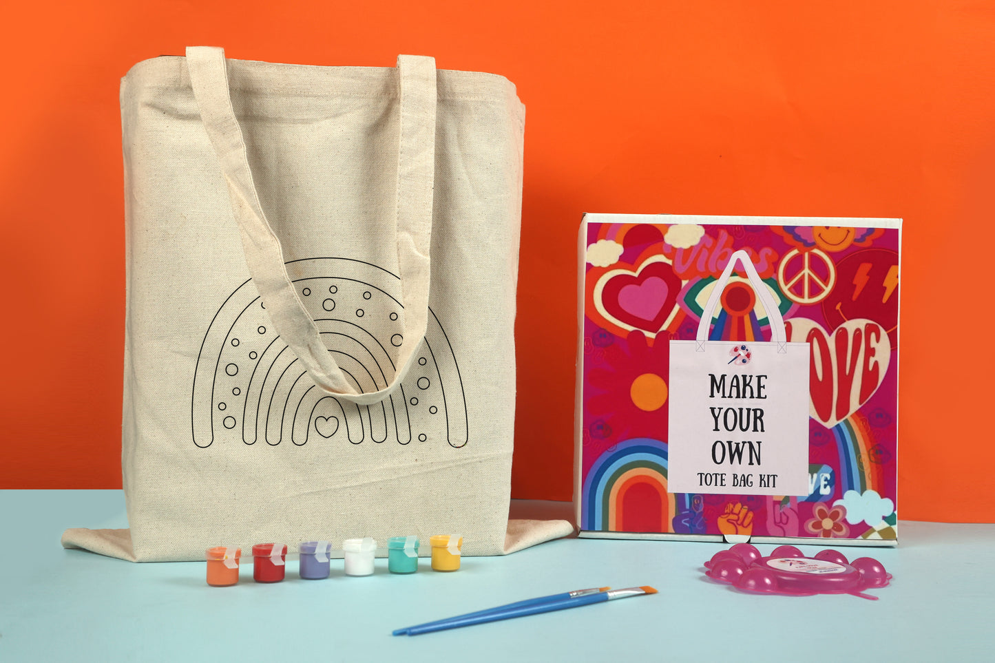 DIY Rainbow Tote Bag Painting Kit